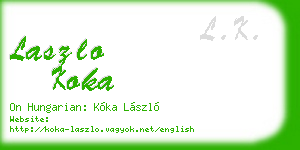 laszlo koka business card